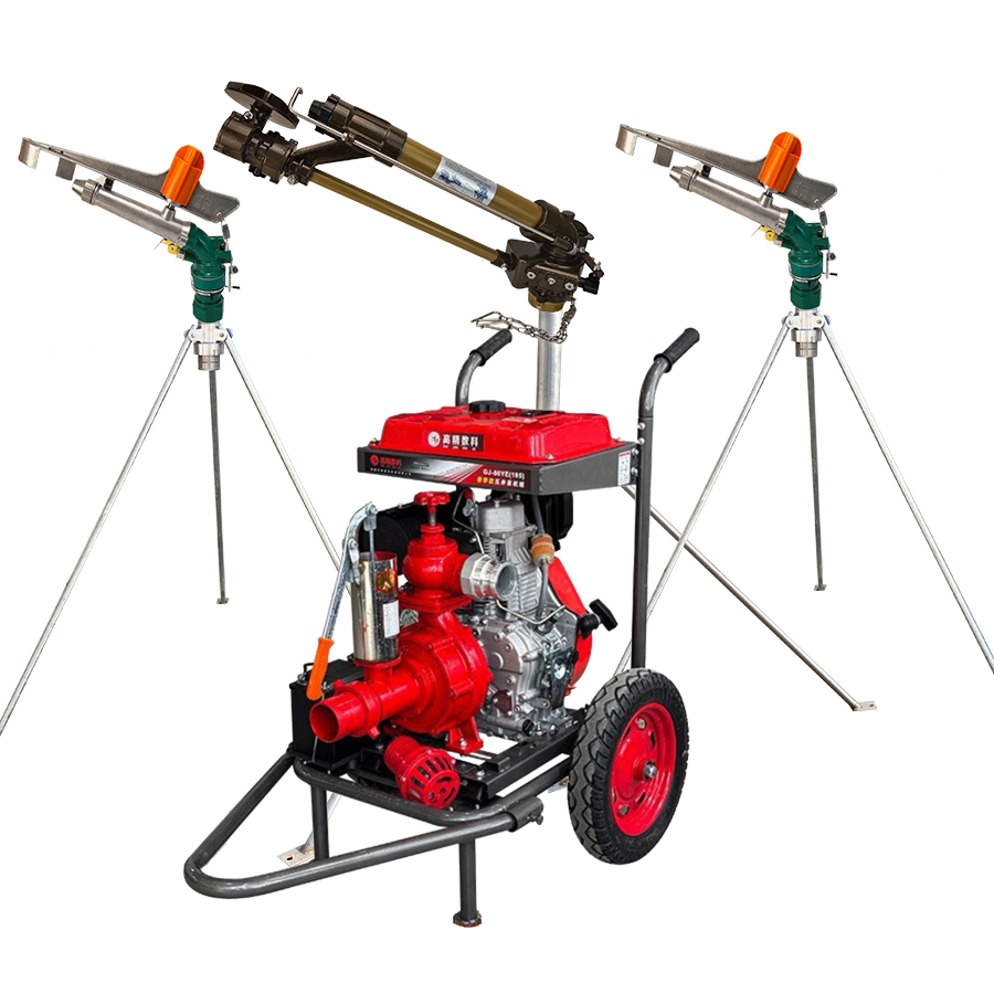 西青一体式灌溉机组 全套喷枪水带配齐 抗旱浇地神器